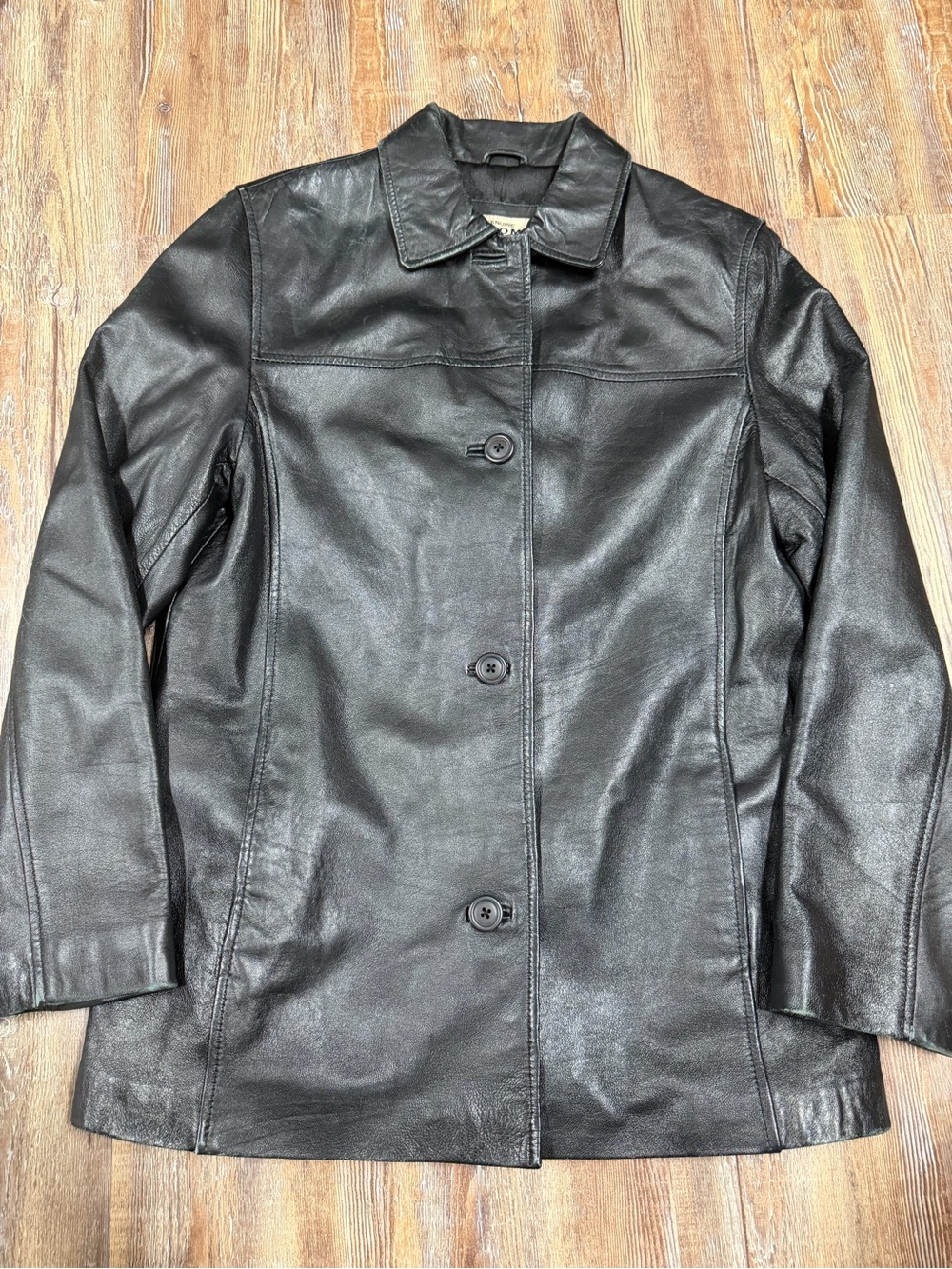 Vintage Sonoma Black Genuine Lambskin Leather Jacket
Size M